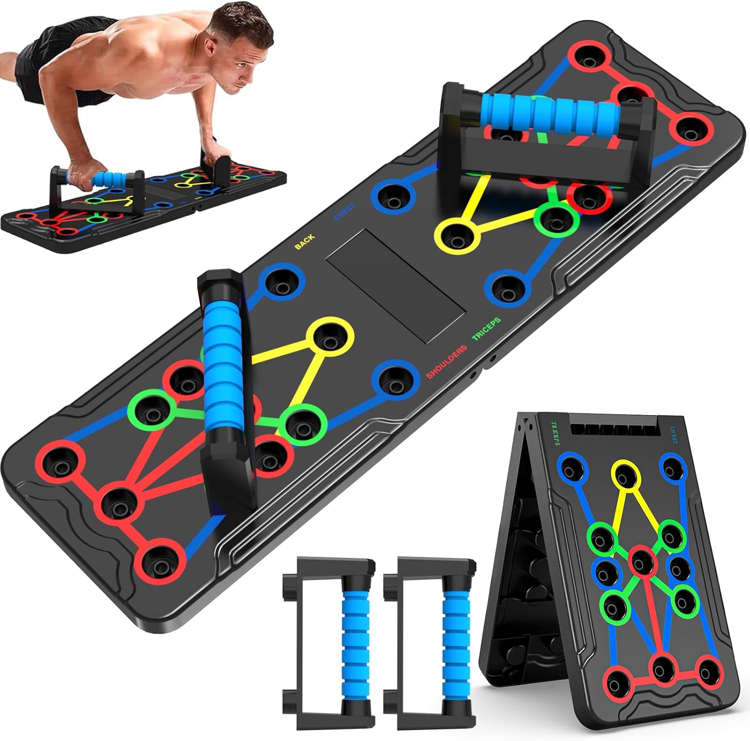 15-in-1 Push-Up Board – Multi-Functional Home Workout System for Full-Body Strength, Fat Burn & Muscle Training for Men & Women.