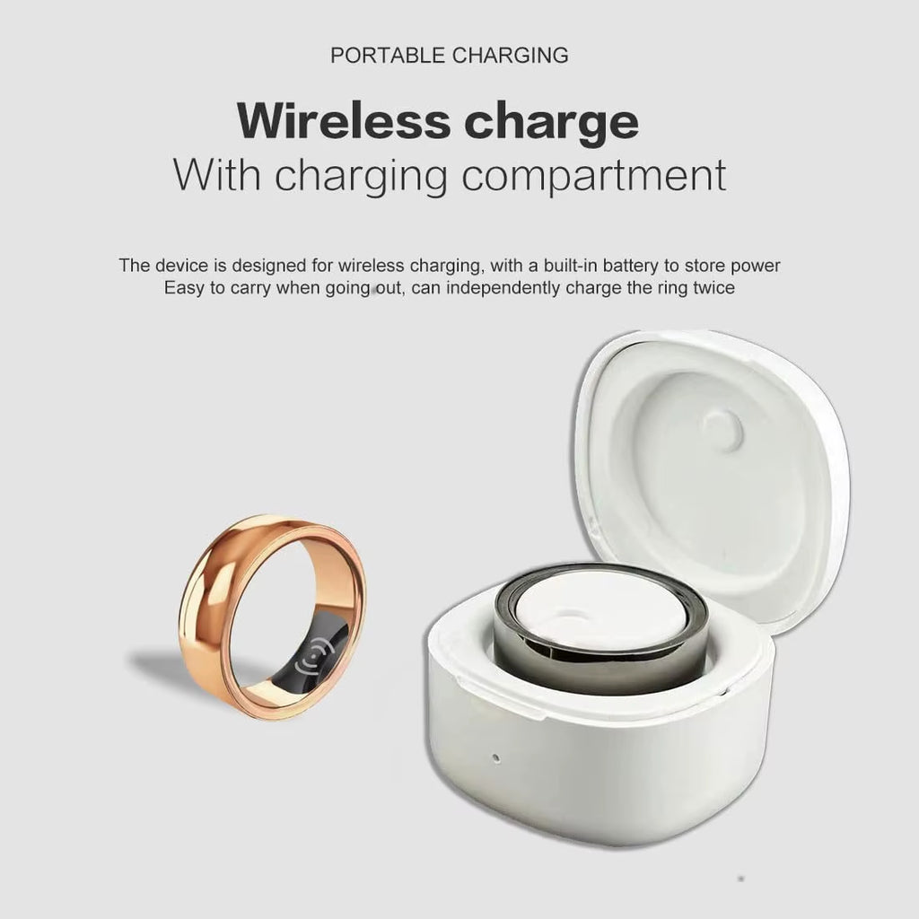 Smart Fitness Ring – Waterproof Health Tracker for Heart Rate, Blood Pressure, Oxygen, and Steps.