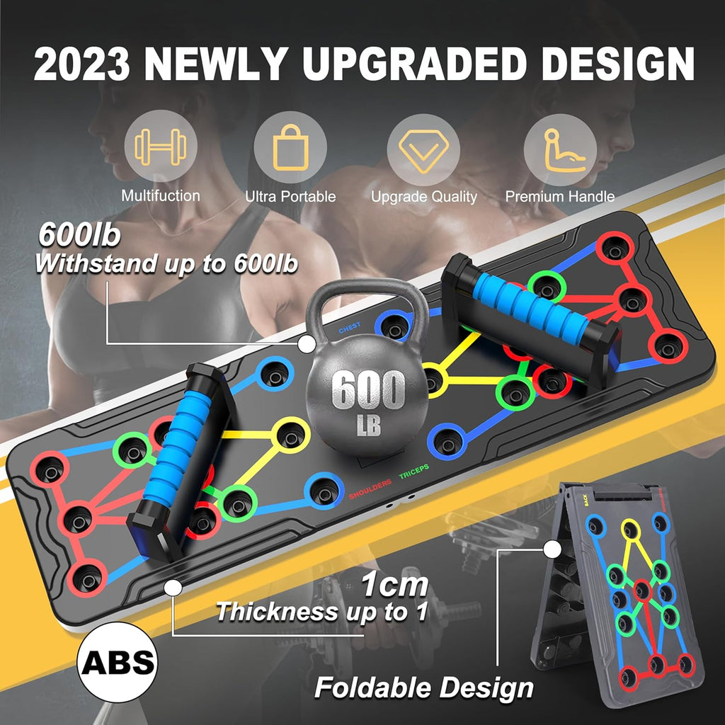 15-in-1 Push-Up Board – Multi-Functional Home Workout System for Full-Body Strength, Fat Burn & Muscle Training for Men & Women.