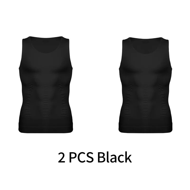 Men’s slimming compression tank built to sculpt your core and enhance posture. This shapewear vest smooths the abs and waist, boosts muscle definition, and delivers firm tummy control for a clean, athletic look in the gym or under clothes. Perfect for confident everyday wear.