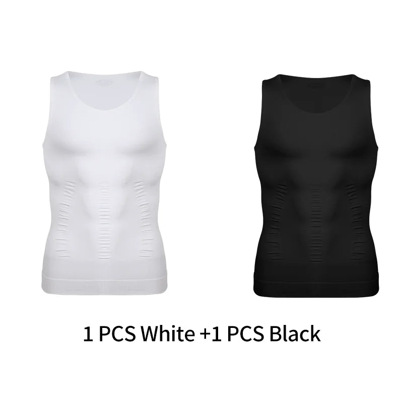 Men’s slimming compression tank built to sculpt your core and enhance posture. This shapewear vest smooths the abs and waist, boosts muscle definition, and delivers firm tummy control for a clean, athletic look in the gym or under clothes. Perfect for confident everyday wear.