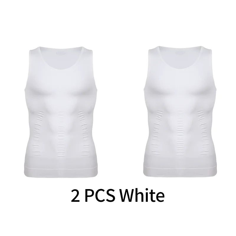 Men’s slimming compression tank built to sculpt your core and enhance posture. This shapewear vest smooths the abs and waist, boosts muscle definition, and delivers firm tummy control for a clean, athletic look in the gym or under clothes. Perfect for confident everyday wear.